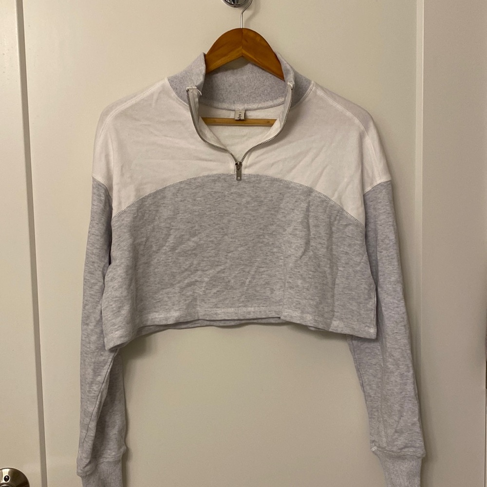 Cropped cotton sweatshirt